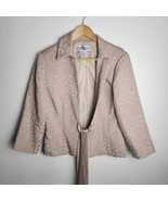 Jessica Howard Womens Brocade Jacket Size 12 Baige - $459.46 MXN