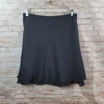 AGB Byer California Woman Skirt Medium Black Layered Lined Stretchy Sass... - $18.32