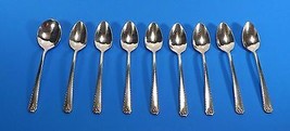 BORDEAUX  Oneida Nobility Silverplate Set of 8 Teaspoons &amp; 1 Soup Spoon 1945 - £26.14 GBP