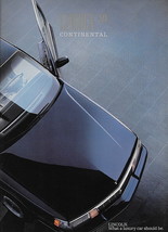 1989 Lincoln CONTINENTAL sales brochure catalog US 89 Signature - $9.00