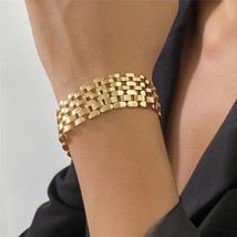 Cuban chunky thick chain bracelet for women high quality big metal bangles hand jewelry thumb200
