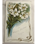 c.1910 Flower Series Embossed Easter Postcard - £7.84 GBP
