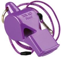 Purple Fox 40 Pearl Whistle Official Coach Safety Alert Rescue Free Lanyard - £6.82 GBP