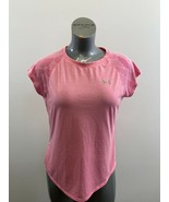 Under Armour Run Women&#39;s Fitted Athletic Top Size Large Pink Back Keyhol... - £8.39 GBP