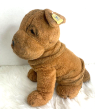 Heartline Plush Stuffed Animal Toy Sharpei Dog Wrinkle Realistic 13 in S... - $49.49