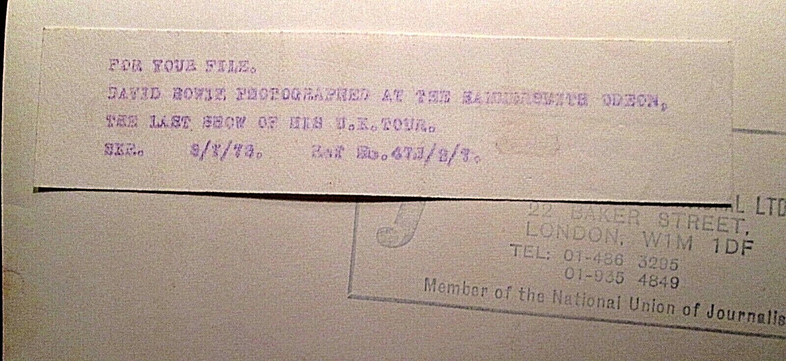 DAVID BOWIE (RARE VINTAGE 1970,S PHOTO) CLASSIC VINTAGE DAVID BOWIE Item image 2