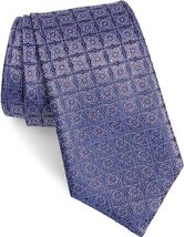  Canali Medallion Silk Tie  Color Pink/Blue - £78.66 GBP