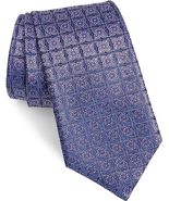  Canali Medallion Silk Tie  Color Pink/Blue - £78.63 GBP