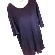 Vintage Gloria Vanderbilt Beachwear Purple Stretchy ribbed USA L popover... - £10.90 GBP