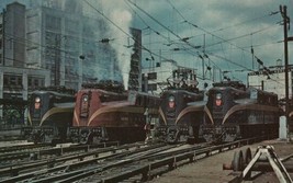 Pennsylvania Railroad Line Up Of Power Postcard 1954 GG1 Electric Locomo... - $4.79