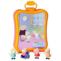 Peppa Pig Peppa&#39;s Club Friends Carrying Case Playset, Includes 4 Figures, Presch - £27.32 GBP