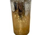 Midwest-CBK Glass Gold and Silver Waxless Candle NOB - $18.35