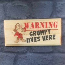Grumpy Lives Here Sign, Grumpys House Plaque Grandad Shed Workshop Gift Home 346 - £9.95 GBP