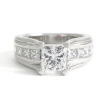 Authenticity Guarantee 
GIA Princess Cathedral Diamond Engagement Ring Wide B... - £7,699.60 GBP