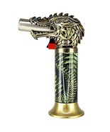 Dragon Head Jumbo Torch REFILLABLE Butane Lighter with Adjustable Flame ... - £15.82 GBP