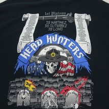 Marine Platoon Head Hunters Military T Shirt Mens Size L Black Skull Tom... - $14.20