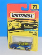 Matchbox 1997 Release #71 SuperFast Mustang Cobra Convertible Blue - £6.23 GBP