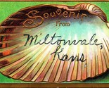 Scallop Conchiglia Cover Souvenir Da Miltonvale Kansas Unp Cartolina Ril... - $5.62