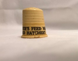 Vintage Plastic Advertising Thimble STROHMIER’S FEED MARKET St. Paul USA - £6.97 GBP