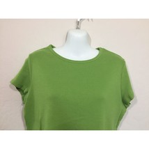 IZOD Womens Lime Green Shirt Short Sleeve Tshirt Top Casual Size Medium - £15.65 GBP