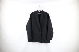 Vtg 80s Streetwear Womens XL Knit Double Breasted Suit Coat Blazer Jacket USA - £47.38 GBP