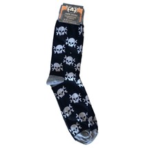 Funky Retro SKELETON SKULL CROSSBONES CREW SOCKS Novelty Day of Dead Got... - £4.38 GBP