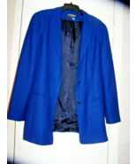 Blue Liz Claiborne Collection Lined 100% Wool Jacket-Size 14 - $41.16 CAD