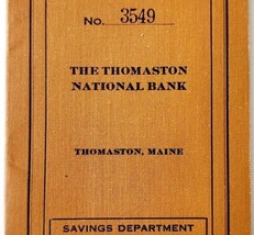 1940 Thomaston National Bank Maine Savings Department Account Book Coate... - $29.99