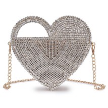 Heart Shaped Evening Clutch Bag Women 2021 New Purses and Handbags Designer Holl - £63.04 GBP