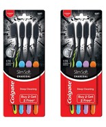 2 x Colgate Slim Soft Charcoal Toothbrush Pack of 4 Toothbrushes Assorte... - £10.37 GBP
