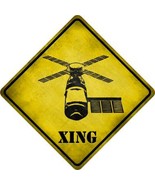 Space Station Xing Novelty Metal Crossing Sign - £21.54 GBP