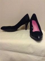 Isaac Mizrahi &quot;Angel&quot; Black Patent Leather &amp; Suede Pumps Size 9M - $15.25