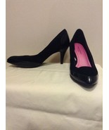 Isaac Mizrahi &quot;Angel&quot; Black Patent Leather &amp; Suede Pumps Size 9M - £11.99 GBP