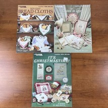 Lot Of 3 Leisure Arts Cross Stitch Leaflets United In Love, Christmas - $5.93