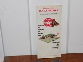 Vintage 1965 Flying A Street and Vicinity Map of Metropolitan  Baltimore - $221.44 MXN
