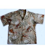 hawaiianKine Designs MENS HAWAIIAN PALM PRINT SHIRT LRG - £12.01 GBP
