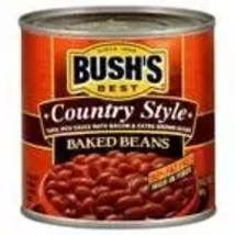 BUSH&#39;S BEST Canned Country Style Baked Beans (Pack of 12), Source of Plant Based - £22.18 GBP