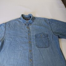 Vintage White Mountain Denim Men's Blue Cotton Short Sleeve Button-Down Shirt XL image 13