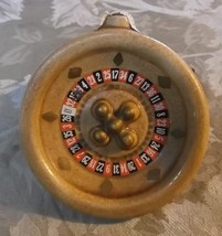 Hand made Pottery Whiskey Flask.. Miniature Roulette Wheel - £12.54 GBP