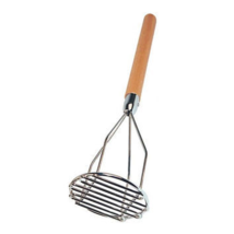 Heavy duty professional Round 4&quot; X 18&quot; Stainless Steel Square Potato Masher  - £7.03 GBP