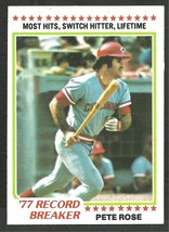 Cincinnati Reds Pete Rose Record Breaker 1978 Topps Baseball Card 5 nr mt - £6.38 GBP