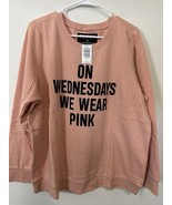 Torrid Mean Girls On Wednesdays We Wear Pink Pullover Sweatshirt Size 1XL - £35.93 GBP