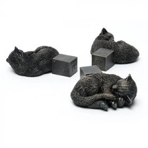 Jardinopia Antique Bronze Potty Feet (3pcs) - Curled Up Cat - £40.63 GBP