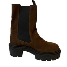 NEW Steve Madden Wisteria Platform Lug Boot Women&#39;s 8 Brown Leather Sued... - €25,48 EUR