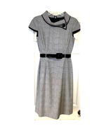 Tahari Arthur S Levine Dress Houndstooth Plaid Sheath Sz 4 Jackie Collar... - $38.99 CAD