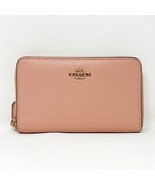 Coach Medium Id Zip Wallet in Shell Pink Leather C4124 New With Tags - $112.86