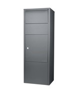 Gray Steel Large Locking Parcel Drop Box w/ Keyed Access 41.5in - $6,329.08 MXN