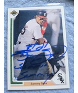 Sammy Sosa Hand Signed Baseball Card Autographed Chicago Whitesox Auto - $38.41 CAD
