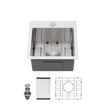 15&quot; Stainless Steel Drop-In Kitchen Sink (16 Gauge) - $170.99