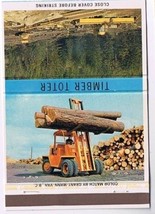 KELOWNA British Columbia Matchbook Timber Toter Inland Equipment Grant-Mann - $1.97